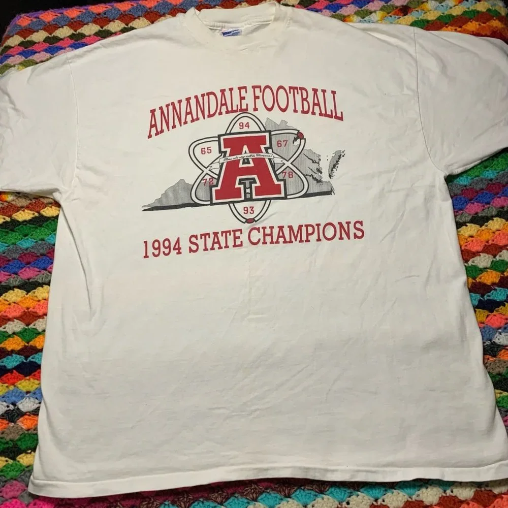 Vintage 1994 Annandale Football State Champions Single Stitch Oversized … - Picture 7 of 14